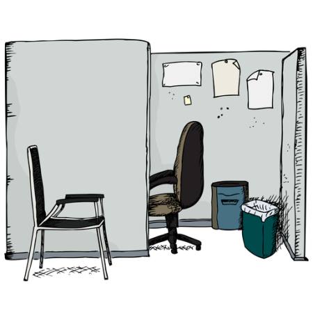 kontor, stol, søppel, papir Eric Basir - Dreamstime