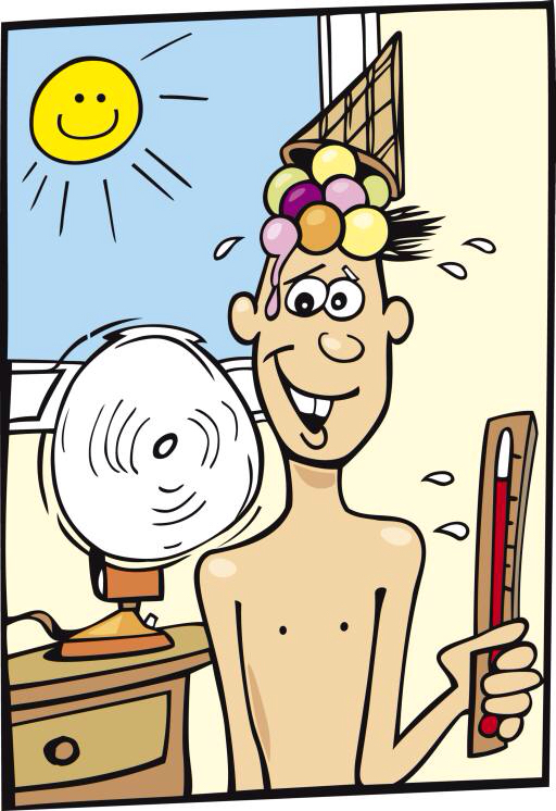 sol, mann, person, vifte, vindu, termometer, iskrem, naken Igor Zakowski (Izakowski)