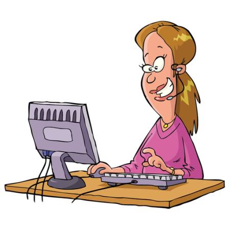 kvinne, datamaskin, snakke, støtte, hjelp, tastatur Dedmazay - Dreamstime