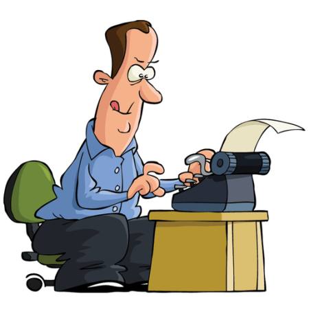 mann, kontor, skrive, skribent, papir, stol, skrivebord Dedmazay - Dreamstime