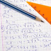 Pixwords Bildet med blyant, tall, matematikk, orange Dleonis