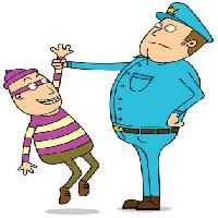 Pixwords Bildet med politiet, tyv, maske, blå, arrest, mann, menn zenwae - Dreamstime