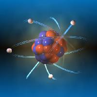 Pixwords Bildet med atom, proton, objekt, rotere, runde Andreus - Dreamstime