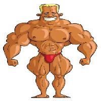 Pixwords Bildet med muskler, kropp, mann, sterk Dedmazay - Dreamstime