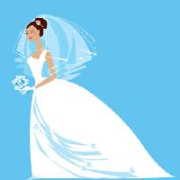 Pixwords Bildet med hvit, kvinne, brud, blå Vanda Grigorovic - Dreamstime