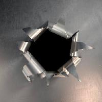 Pixwords Bildet med hull, kule, stål James Steidl - Dreamstime