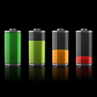Pixwords Bildet med batteri, avløp, grønn, gul, rød Koya79 - Dreamstime