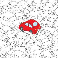 rød, bil, syltetøy, trafikk Robodread - Dreamstime