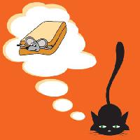 Pixwords Bildet med mus, katt, dyr, mus, rotte, sandwitch Lillia - Dreamstime