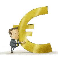 Pixwords Bildet med euro, mann, skilt, penger Jrcasas