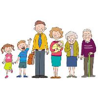 Pixwords Bildet med mennesker, familie, baby, barn, barn, besteforeldre I359702 - Dreamstime