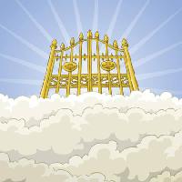 Pixwords Bildet med gate, skyer, dør, gull, ray Dedmazay - Dreamstime