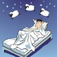 Pixwords Bildet med søvn, sauer, stjerner, seng, mann Norbert Buchholz - Dreamstime