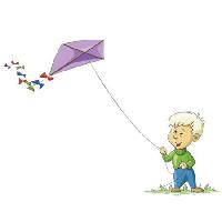 Pixwords Bildet med barn, lek, kite, fly Dedmazay - Dreamstime