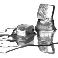 Pixwords Bildet med kube, is, smelter, vann, drop, transparent Mcech - Dreamstime