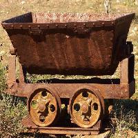 Pixwords Bildet med cart, mine, jern, tog, gamle, rust Clearviewstock