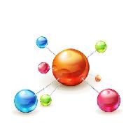 Pixwords Bildet med atom, ball, baller, farge, farger, oransje, grønn, rosa, blå Natis76