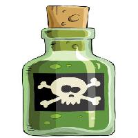 Pixwords Bildet med grønn, flaske, skull Dedmazay - Dreamstime