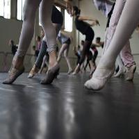 føtter, danser, dansere, praksis, kvinner, fot, gulv Goodlux