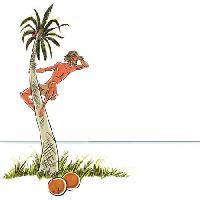 Pixwords Bildet med mann, øy, strandet, kokos, palme, se, sjø, hav Sylverarts - Dreamstime