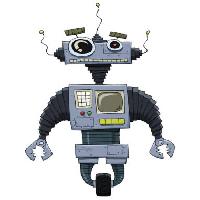 hjul, øyne, hånd, maskin, robot Dedmazay - Dreamstime