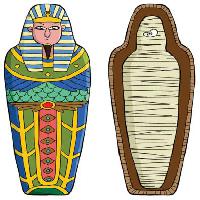 Pixwords Bildet med mummy, døde, øyne Dedmazay - Dreamstime