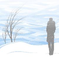 Pixwords Bildet med vinter, snø, person, mann, snøstorm, tree Akvdanil
