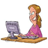 Pixwords Bildet med kvinne, datamaskin, snakke, støtte, hjelp, tastatur Dedmazay - Dreamstime
