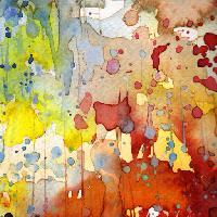 Pixwords Bildet med maleri, abstrakt, kunst, farger, farger, rød, grønn Katarzyna Bruniewska-gierczak (Bruniewska)